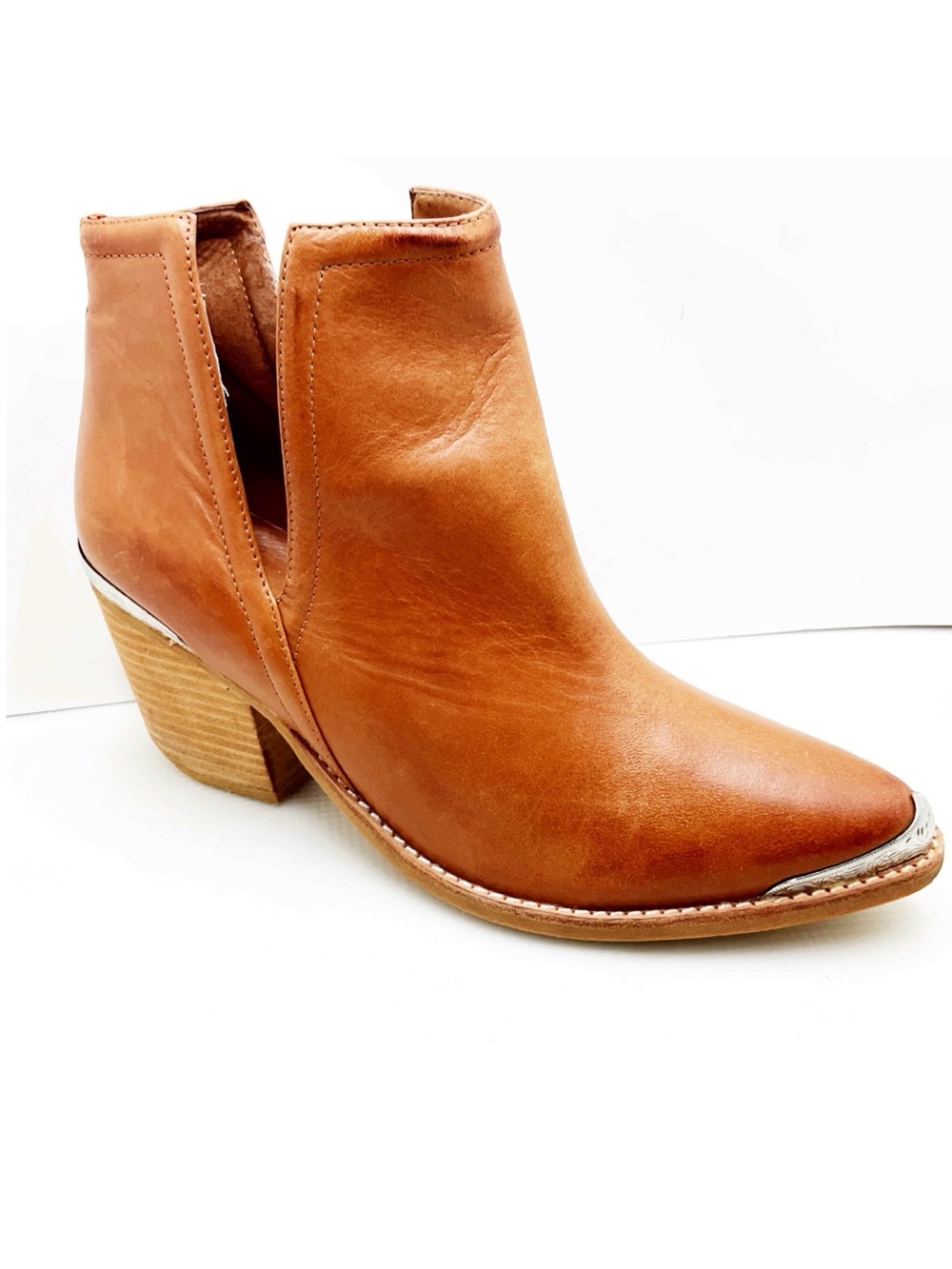 {Jeffrey Campbell} Cognac Cromwell Leather Boots - Picture 5 of 15